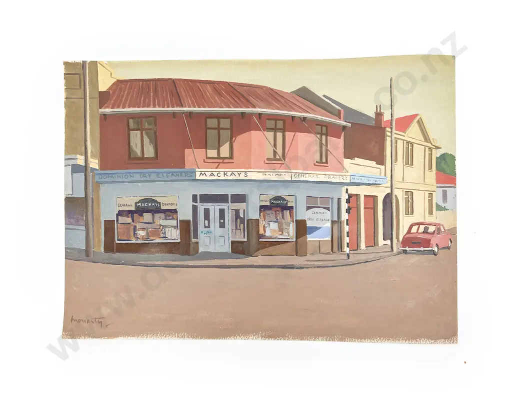 Moriarty - "MacKay's General Drapers" - Oil on Paper (Unframed) Image 1++