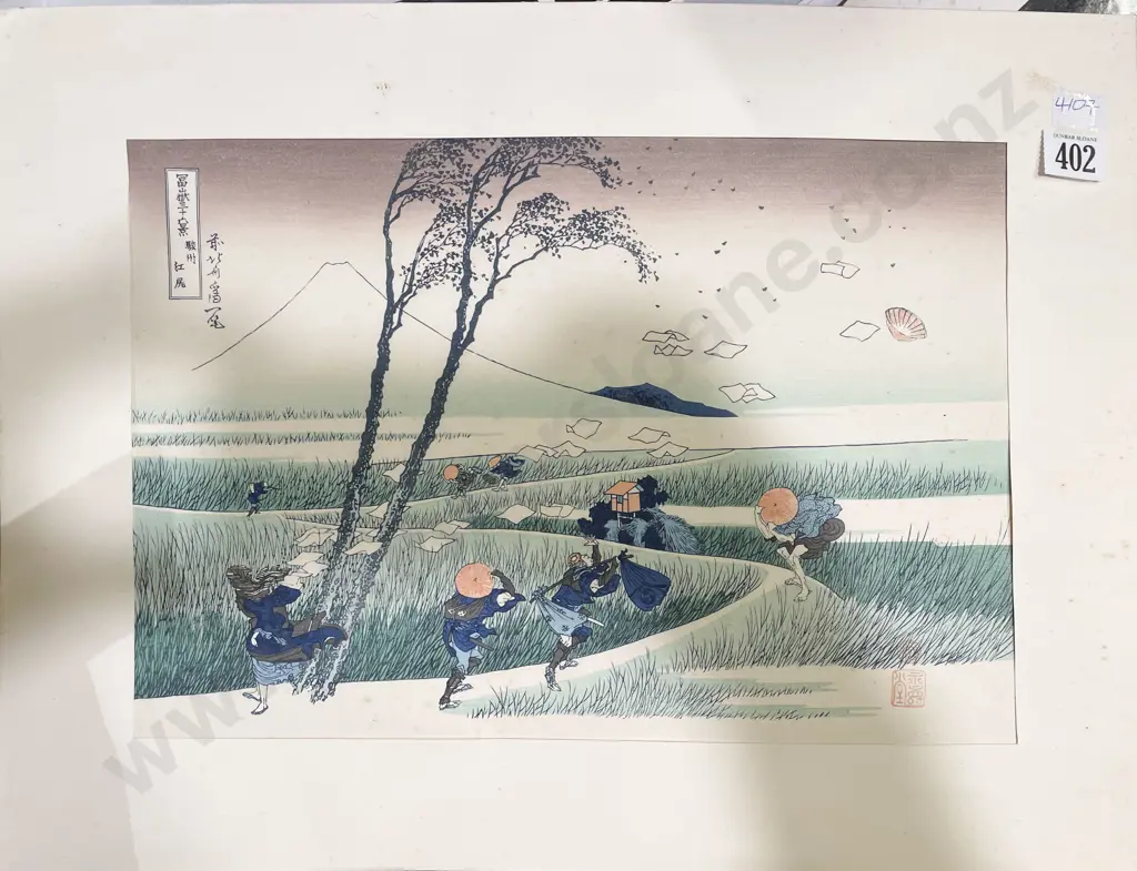 Two Unframed Japanese Woodblock Prints Image 1++