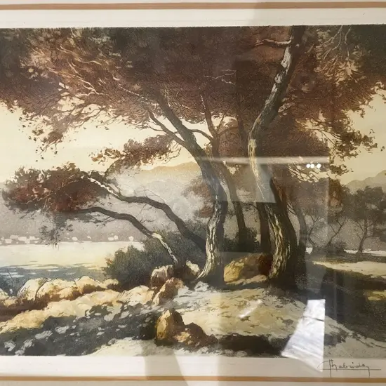 C Habrinday - Coastal Landscape - Etching