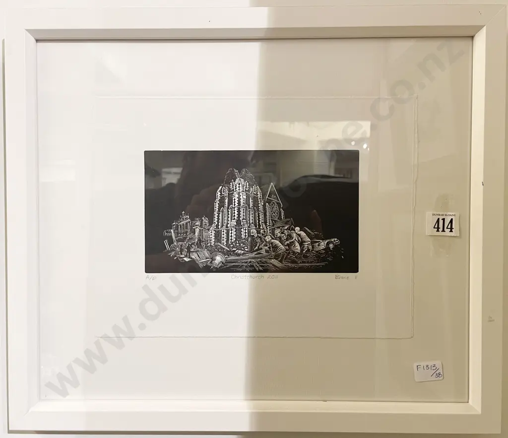 V Drane - Christchurch 2011 - Block Print Image 1++