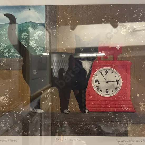 Gary Tricker (1938 - 2021) - Red Clock - Etching