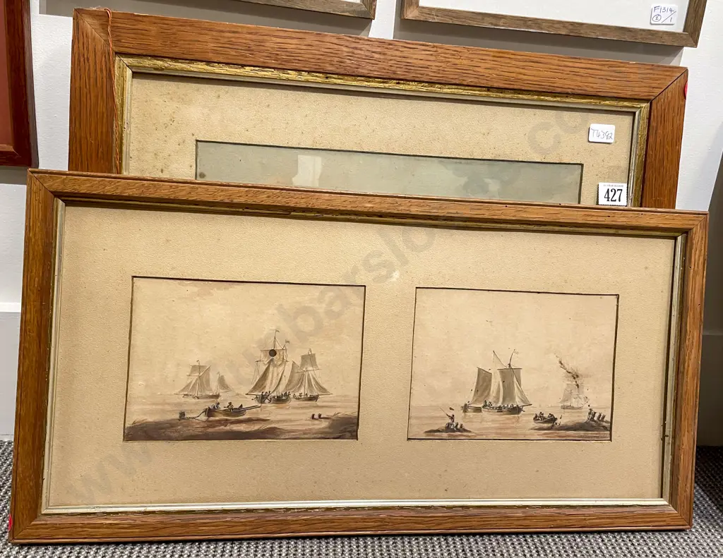 Three Vintage Nautical Watercolours Image 1++