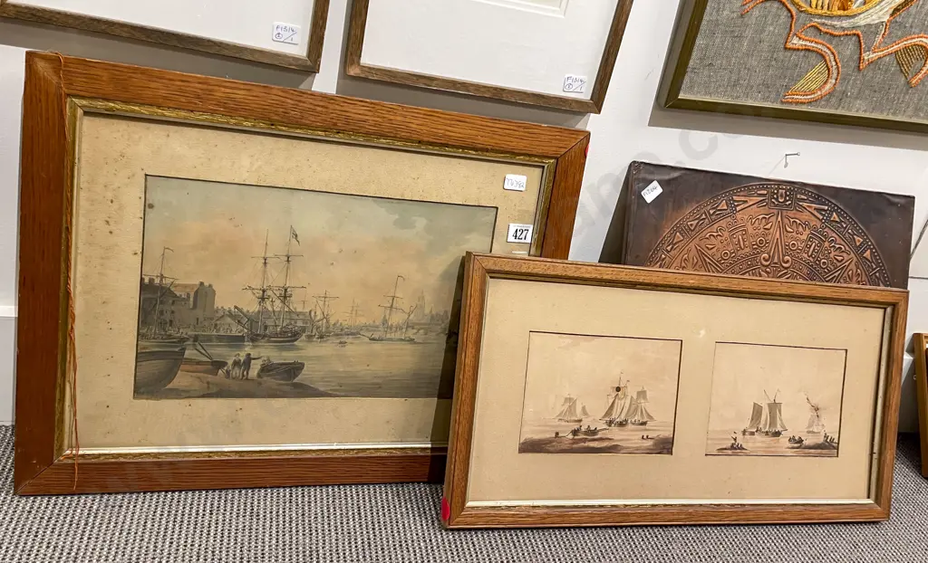 Three Vintage Nautical Watercolours Image 1++