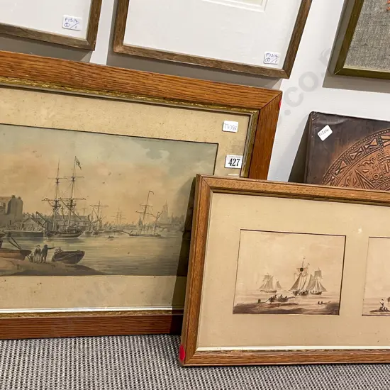 Three Vintage Nautical Watercolours