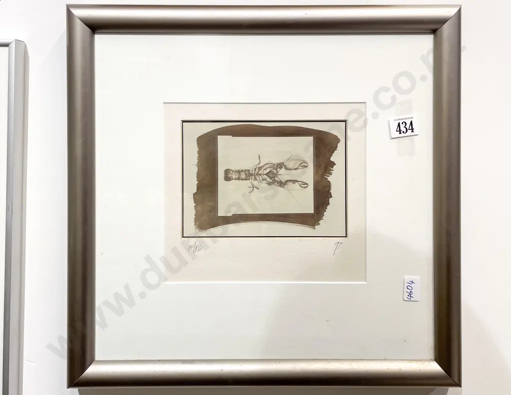Signed M.D.L. - Mixed Media Lobster Study Image 1++