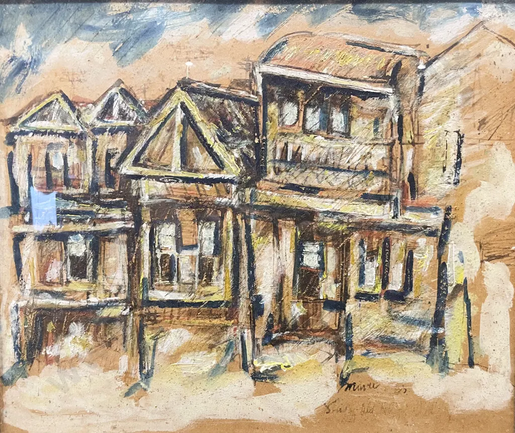 Rustic Mixed Media Architectural Study together with Photographic Print Image 1++