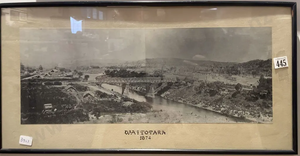 Framed Panoramic Photograph - Waitotara 1874 Image 1++