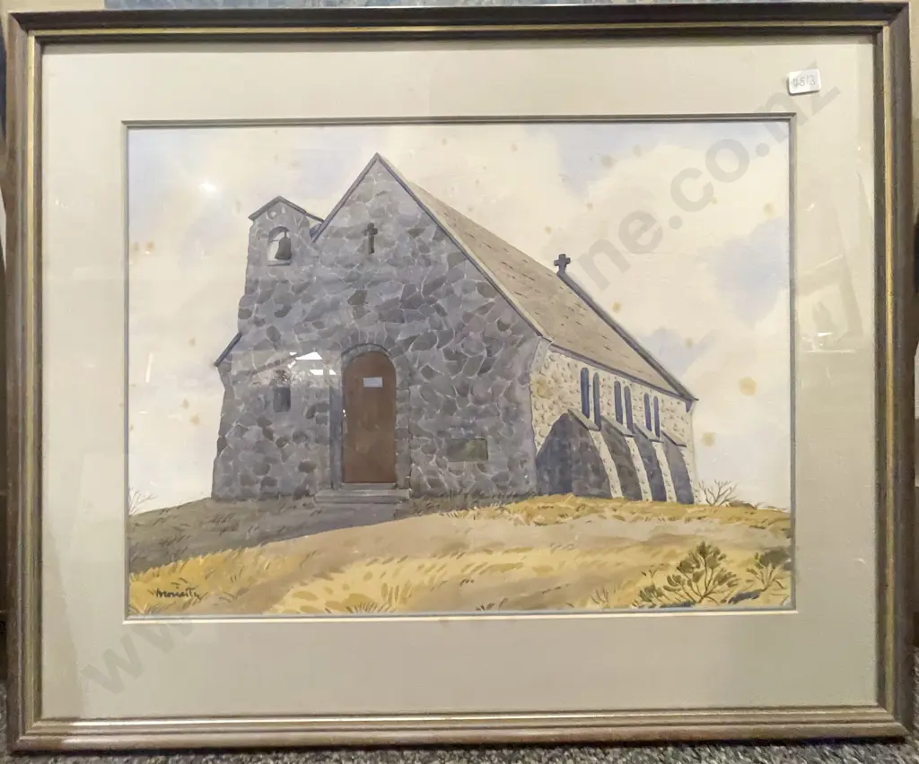 Peter Moriarty - "Study of Stone Chapel" - Watercolour on Paper together with Other W/C Image 1++