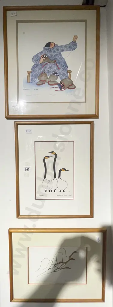 Two Works by Benjamin Chee Chee together with Ltd Ed Print Image 1++