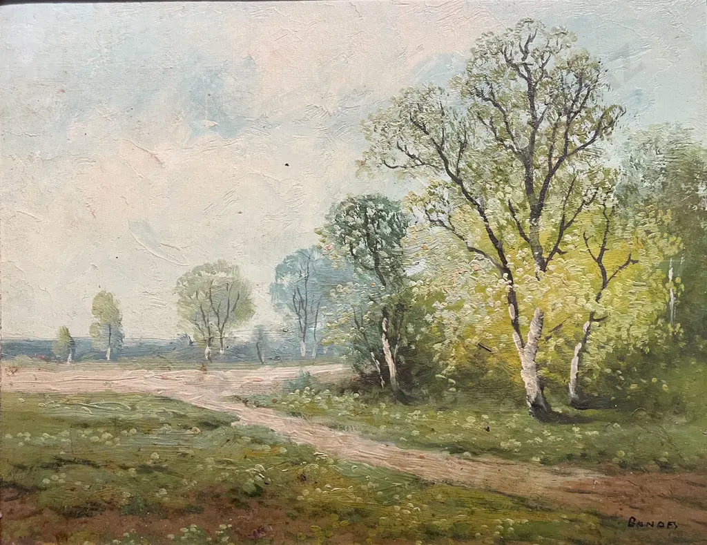 Four Works by Bandes - Oil on Boards Image 1++