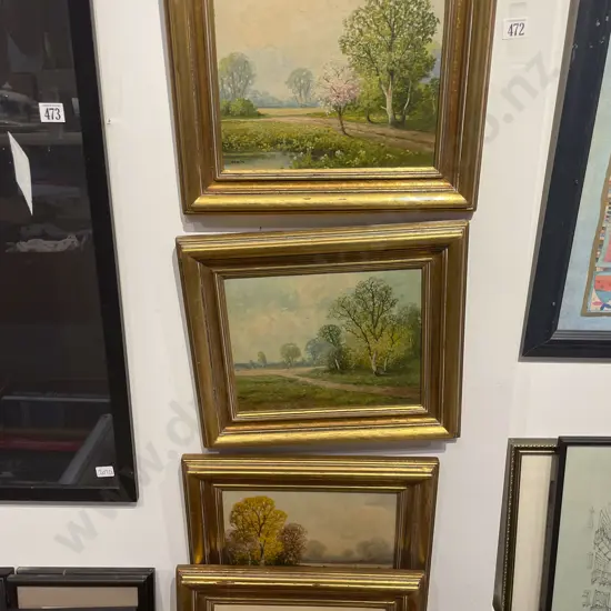Four Works by Bandes - Oil on Boards