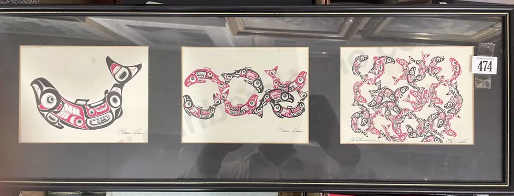 Four Assorted Framed Reproduction Prints by Martin Oliver Image 1++