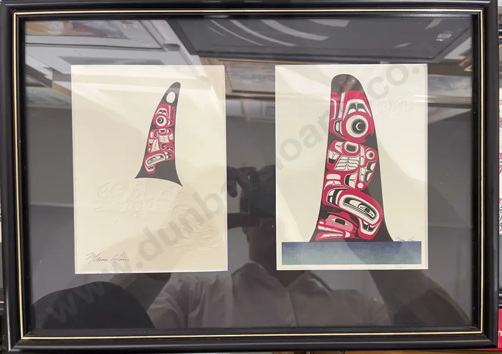 Four Assorted Framed Reproduction Prints by Martin Oliver Image 1++