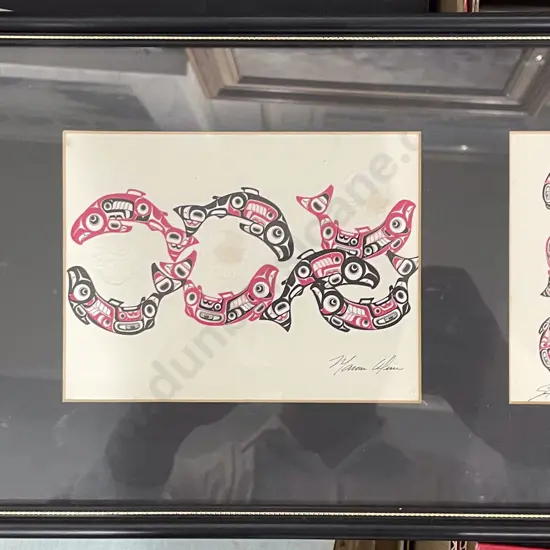 Four Assorted Framed Reproduction Prints by Martin Oliver