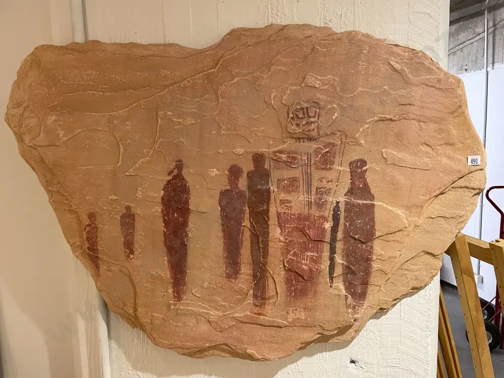 Replica American Indian Petroglyph  (Painted Fibreglass) Image 1++