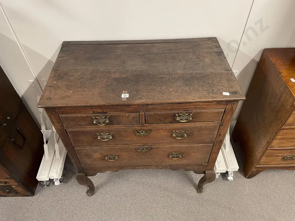 Early Geo III Oak Lowboy Image 1++