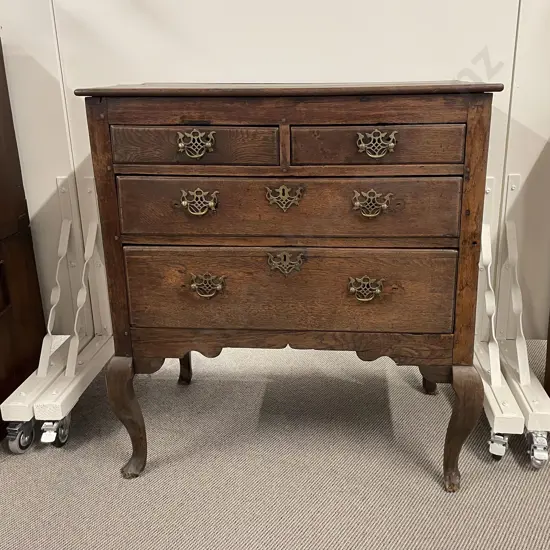 Early Geo III Oak Lowboy