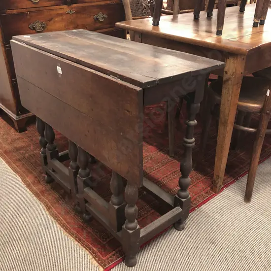 C18th Oak Gateleg Dining Table