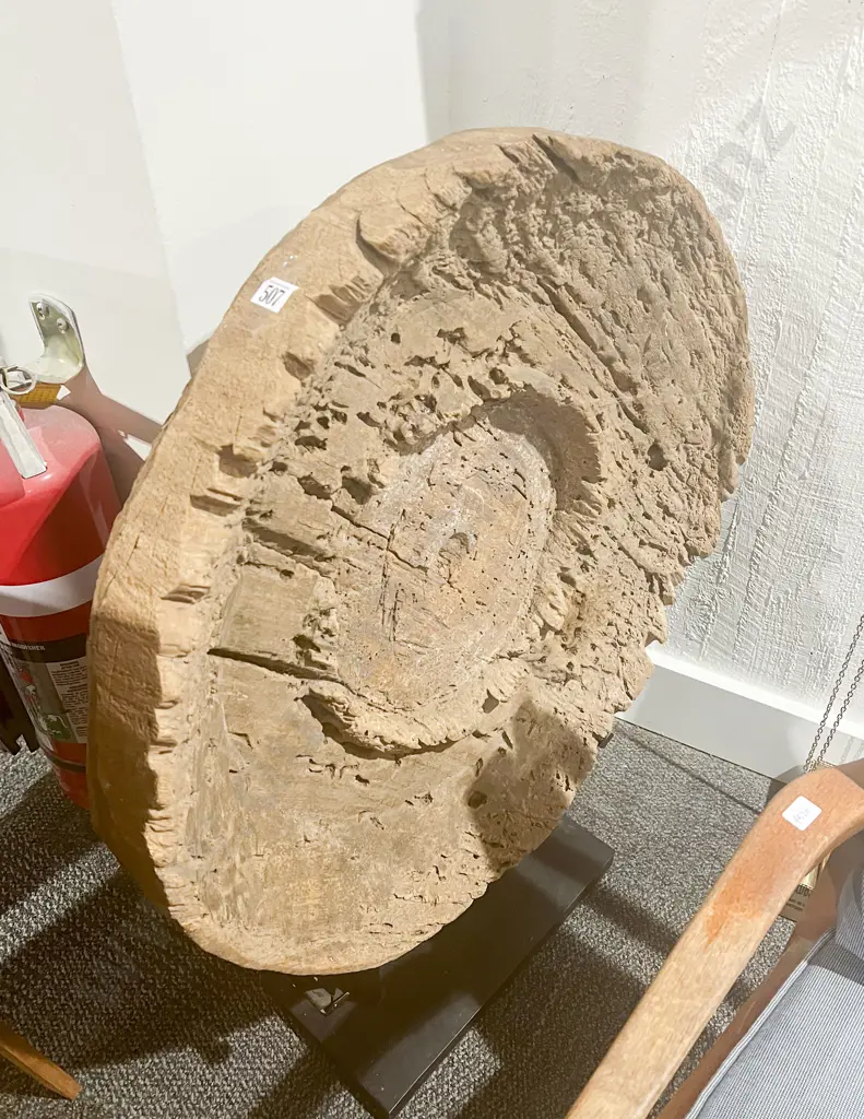 Circular Rustic Sculptural Form on Stand Image 1++
