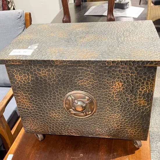 Pelted Copper Coal Box