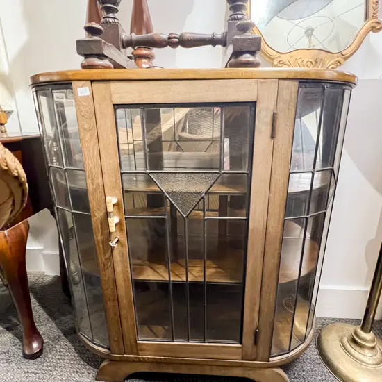 Slender Leadlight China Cabinet