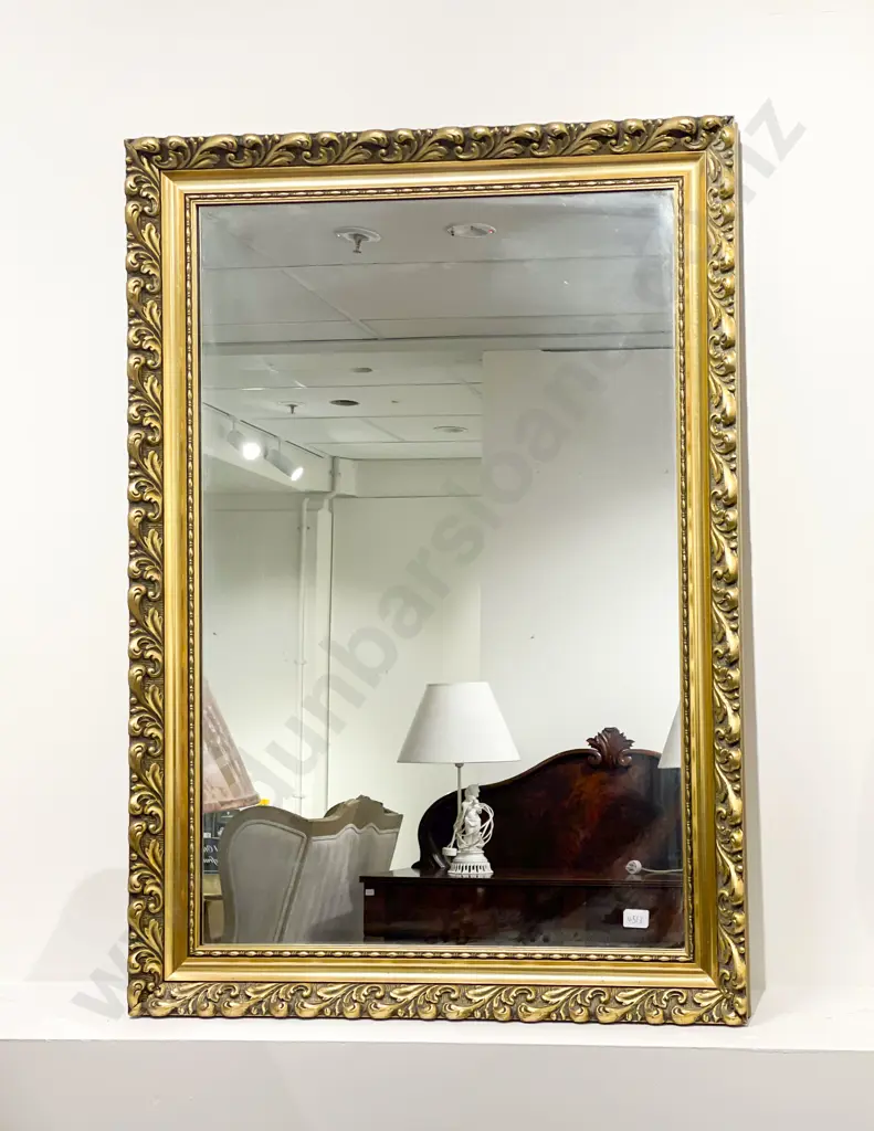 Rectangular Gilt Framed Wall Mirror Image 1++