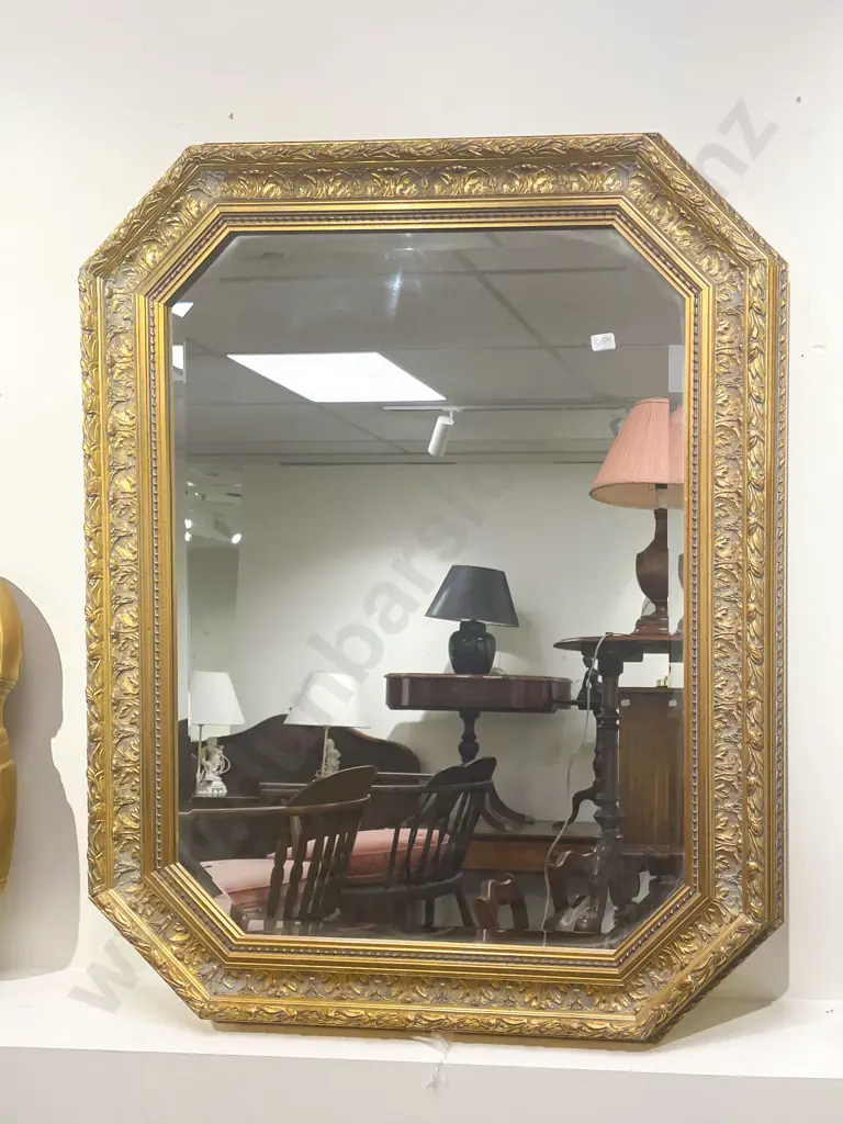 Decorative Gilt Framed Bevel Edged Wall Mirror Image 1++