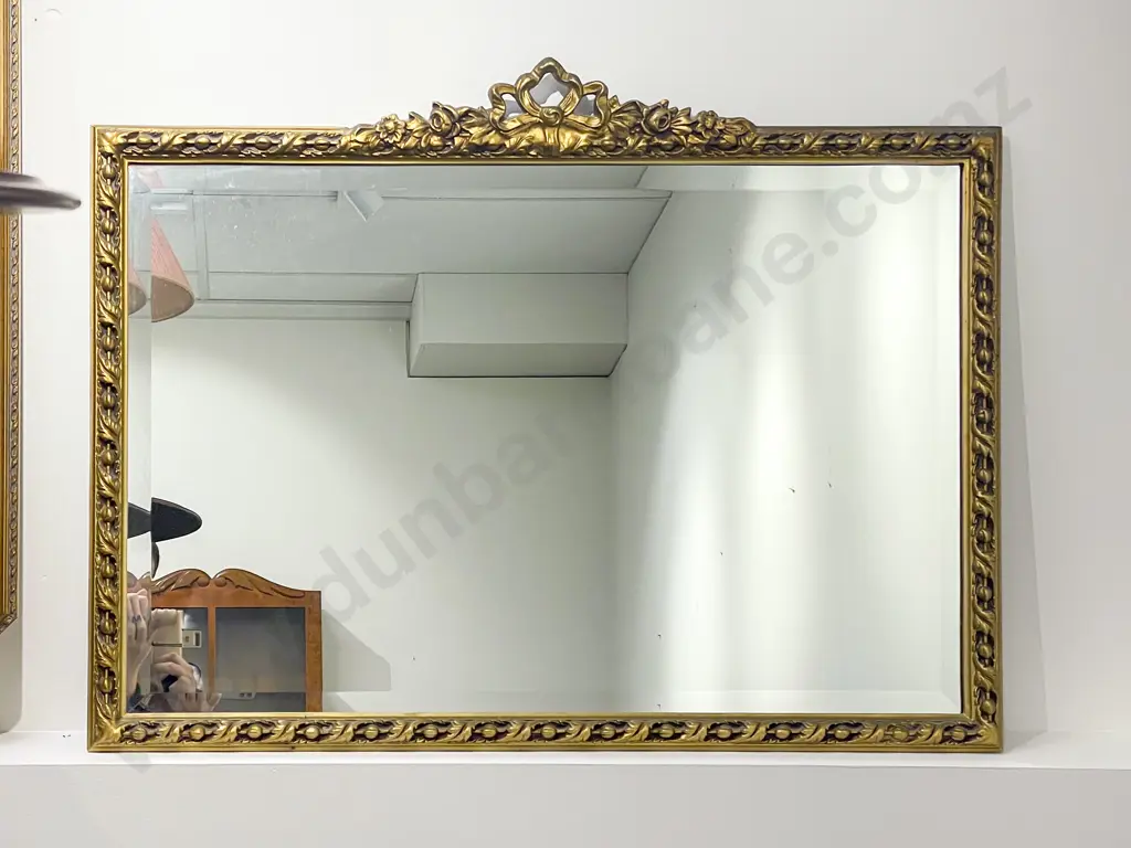 Decorative Gilt Framed Bevel Edged Wall Mirror Image 1++