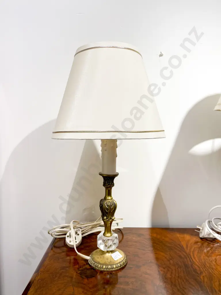 Two Decorative Brass Table Lamps Image 1++