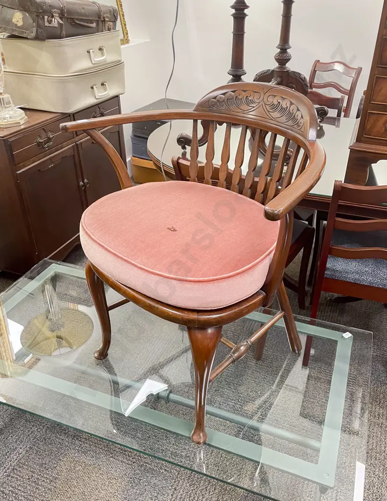 Near Pair of Stick Back Tub Chairs Image 1++