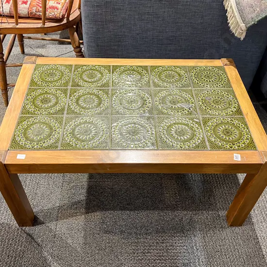 Mid Century Tile Top Coffee Table