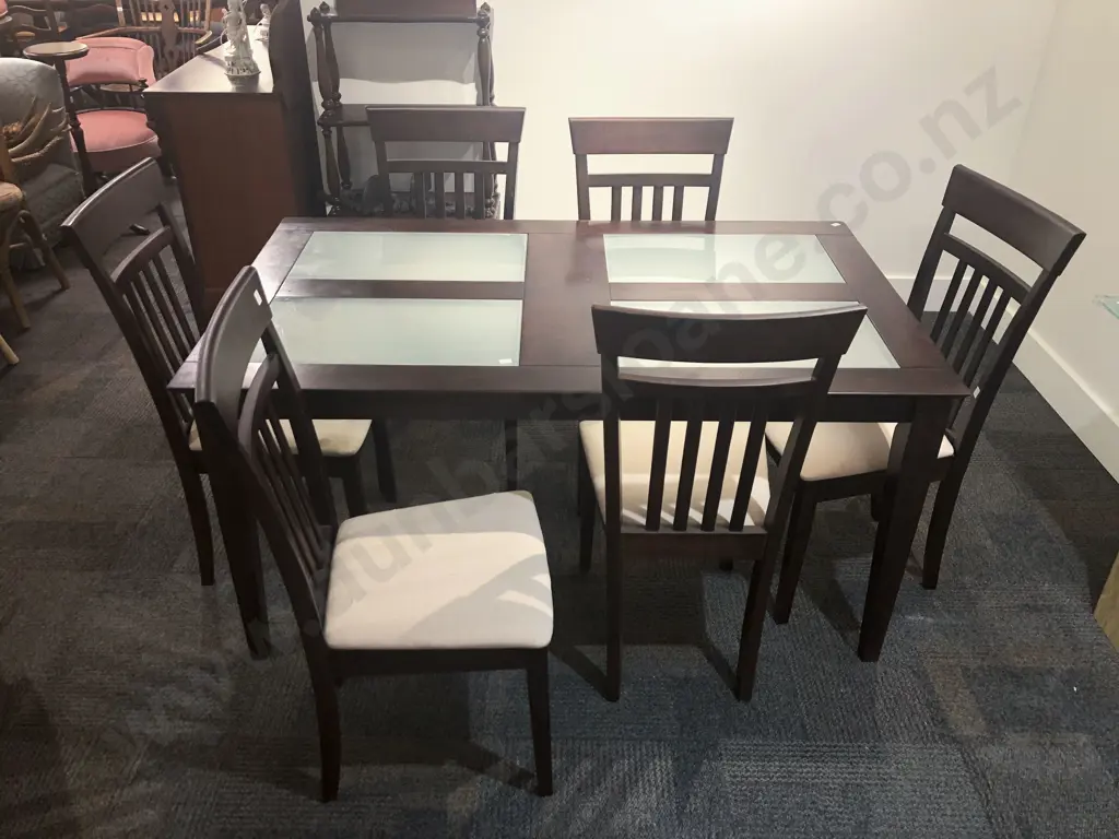 Modern Dining Table and Six Chairs Image 1++
