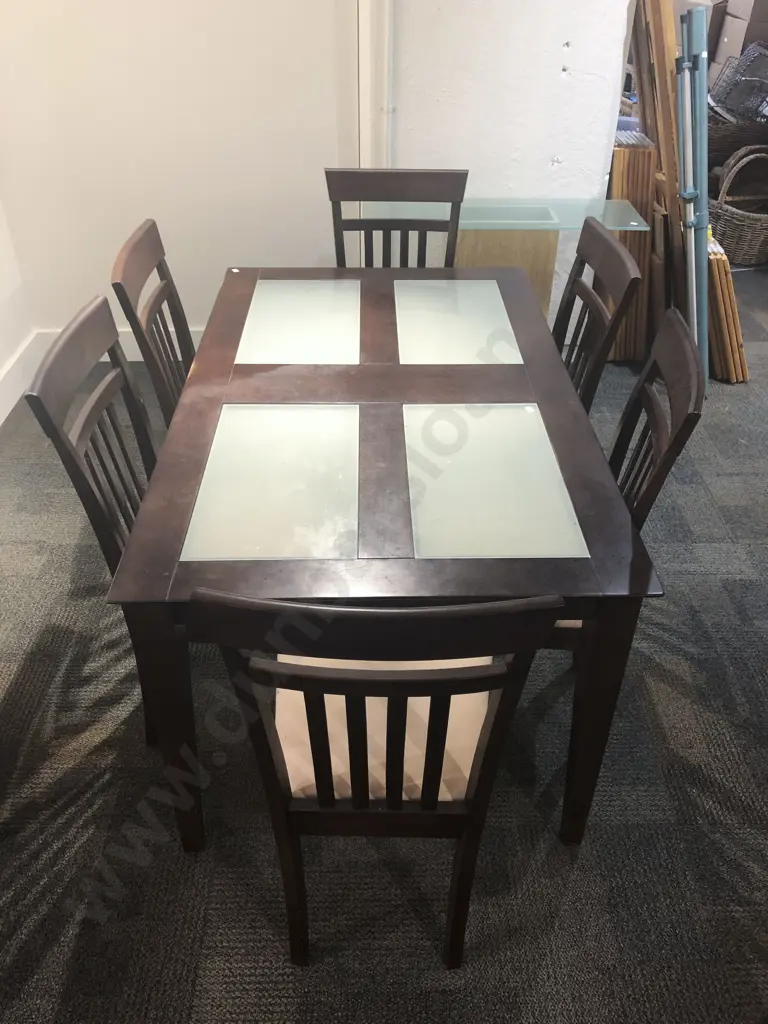 Modern Dining Table and Six Chairs Image 1++