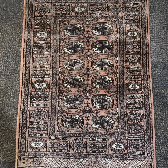 Persian Floor Rug with Two Rows of Centralized Gols