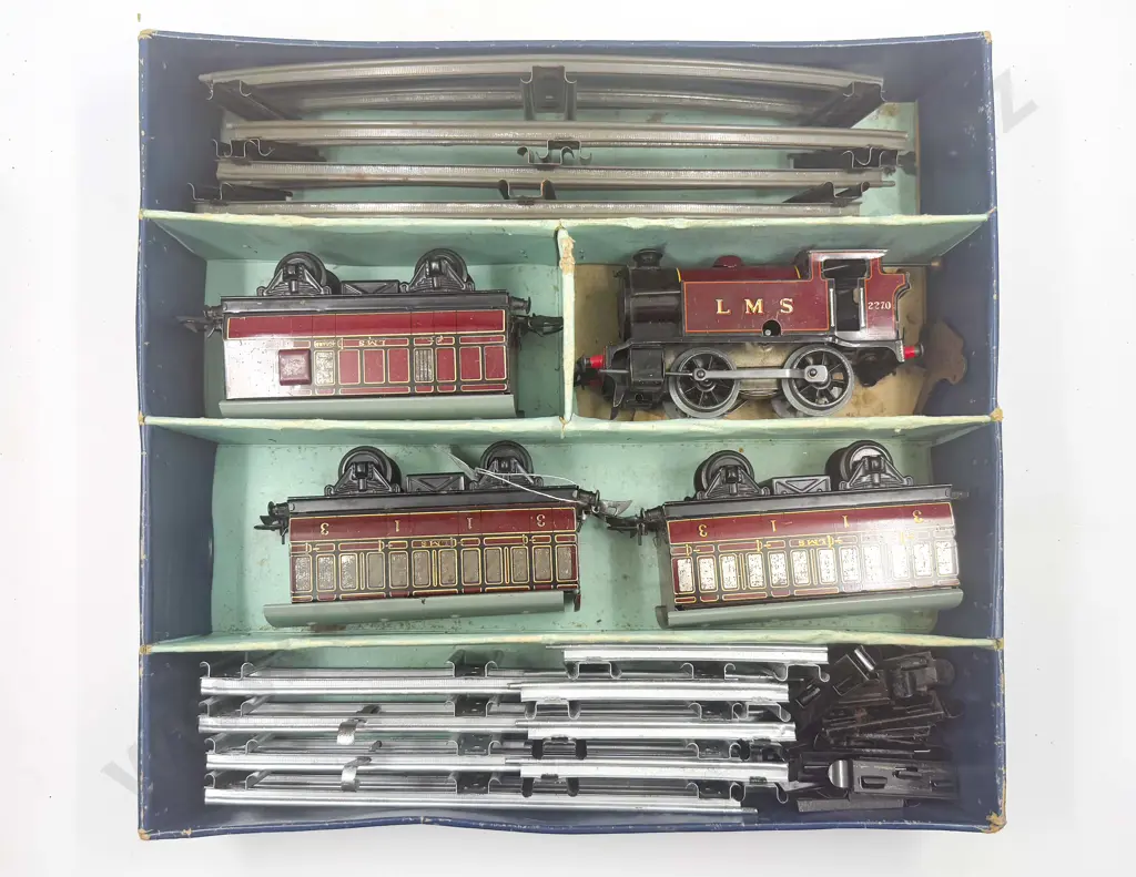 Hornby O Gauge Part Boxed Clockwork No101 Passenger Set Image 1++