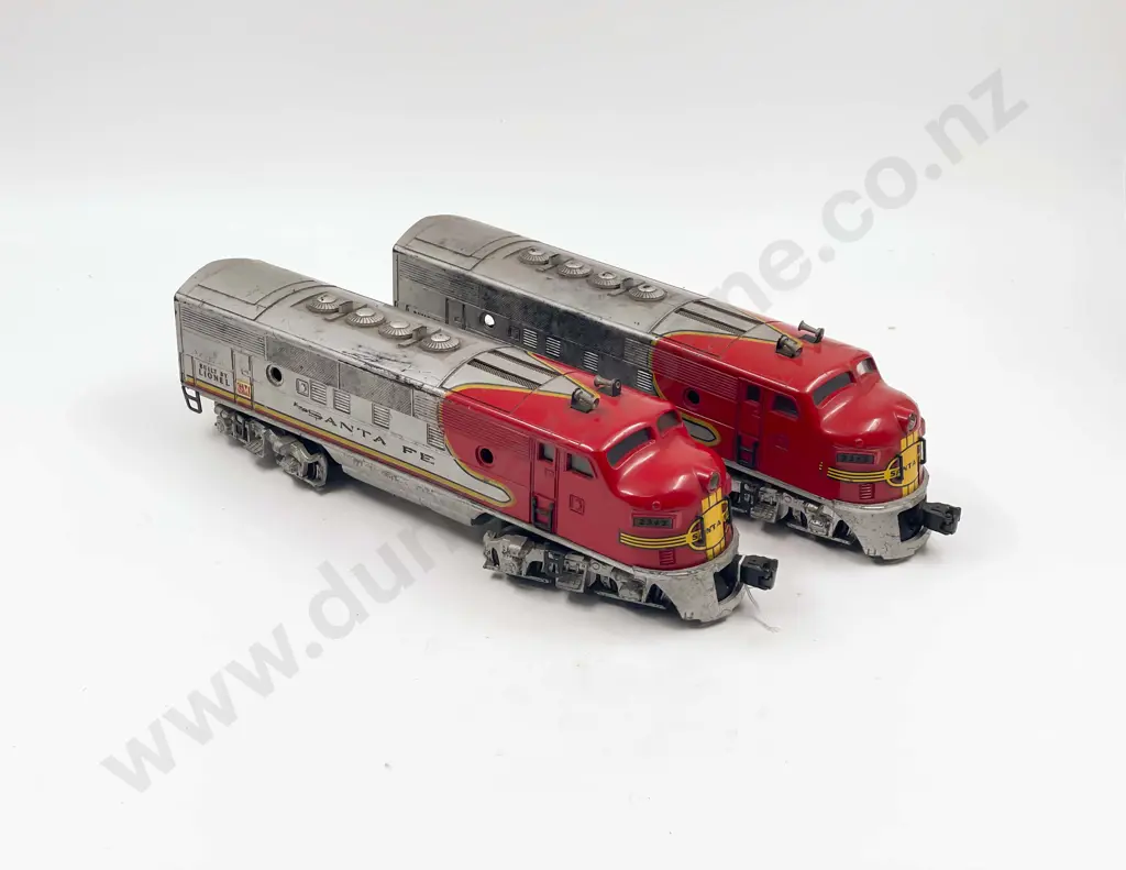 Lionel Train O Gauge Santa Fe 2343 Diesel Locomotive & 2343 Dummy Image 1++