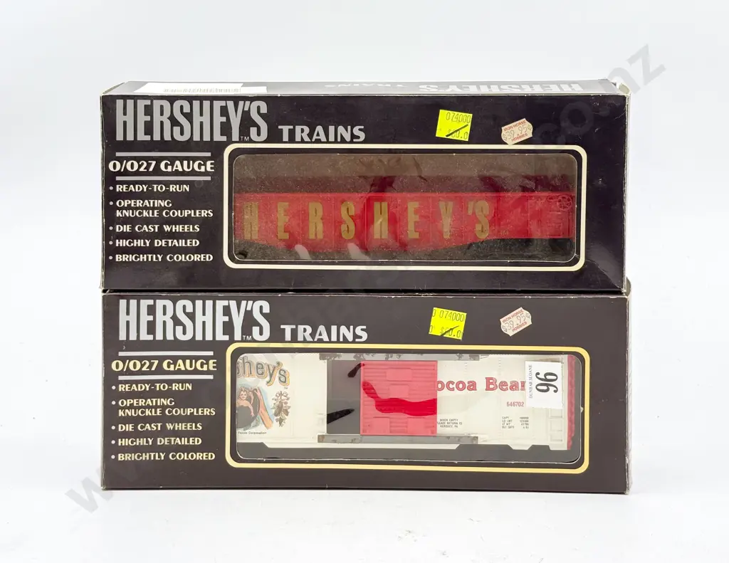 K-Line Electric Trains O Gauge Boxed Hershey's Box Car and Gondola Image 1++