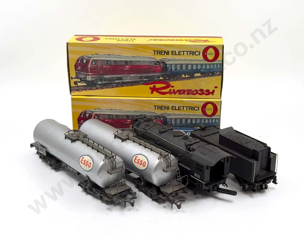 Rivarossi For AHM O Scale 0-8-0 102 Steam Locomotive and Indiana Harbor Belt Tender with Four Rolling Stock Image 1++