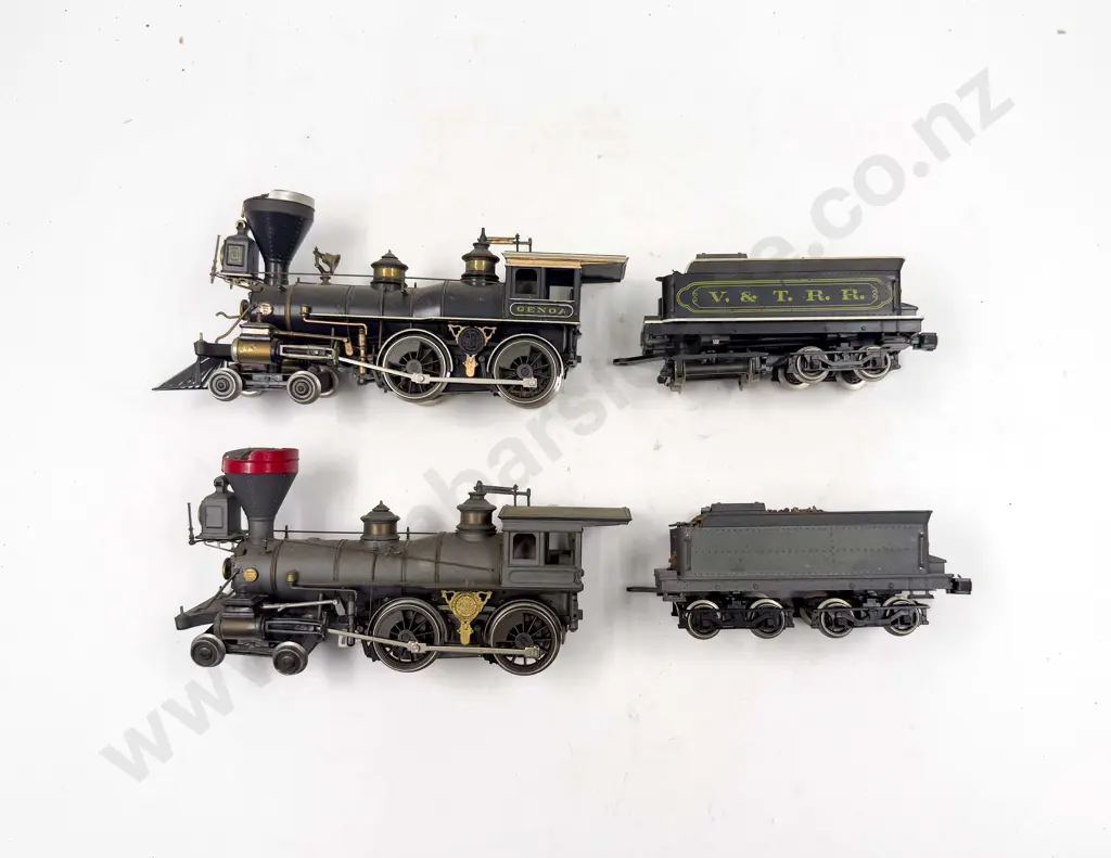 Rivarossi O Scale Two 4-4-0 Old Time Steam Locomotives and Tenders Kit Constructed Image 1++