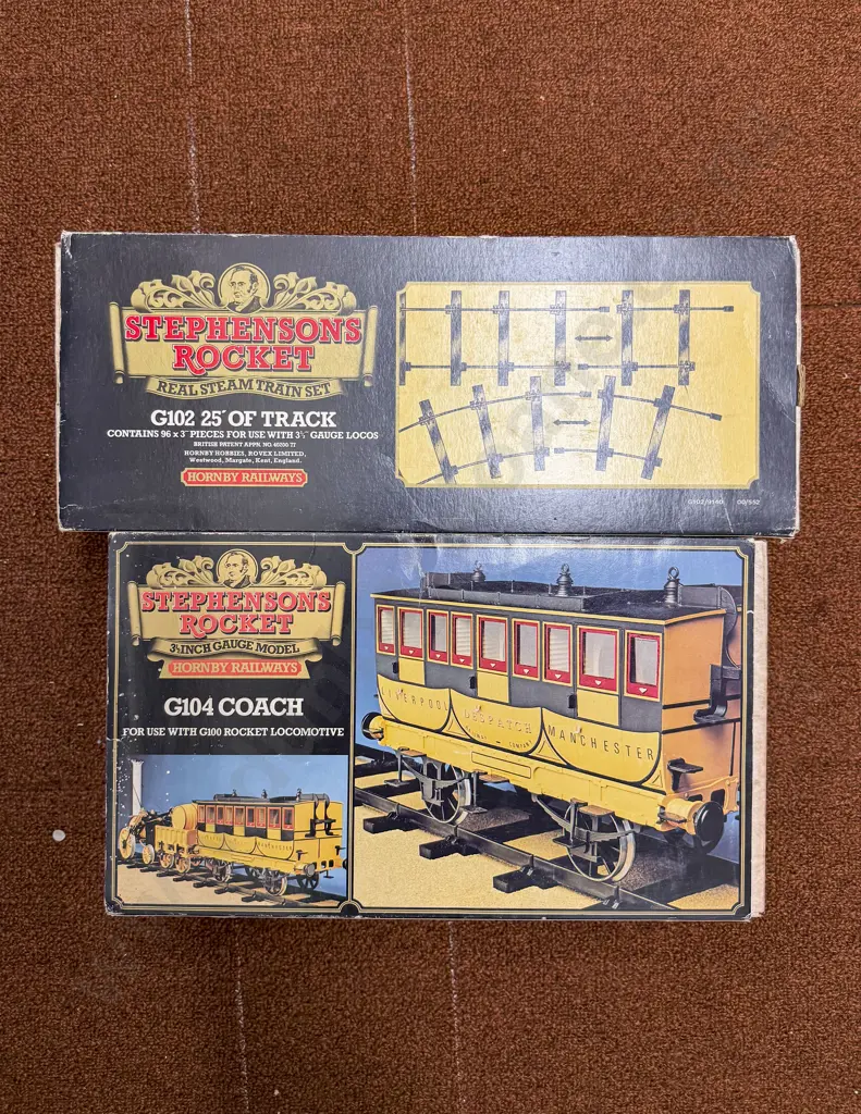 Hornby Hobbies Railway Boxed Stephensons Rocket Real Steam Train Set Image 1++