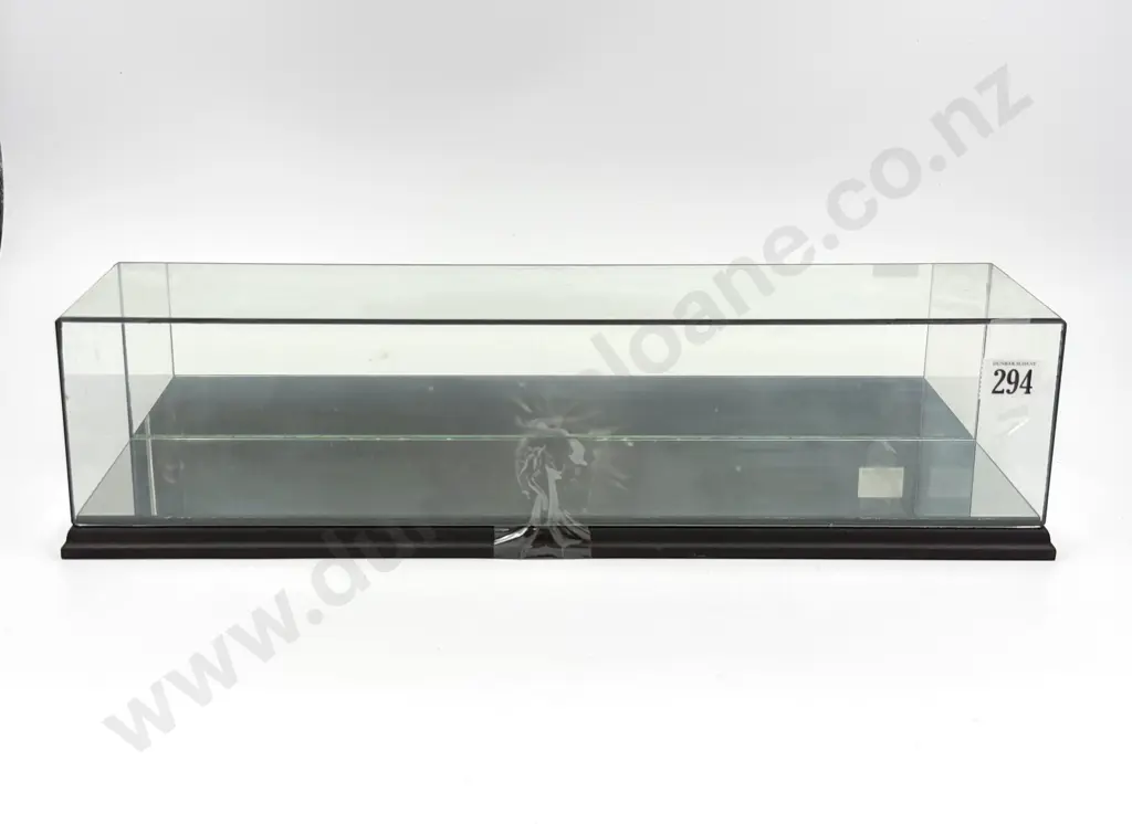 Mirrored Back Glass Locomotive Display Case 46 x 10 x 10cm Image 1++