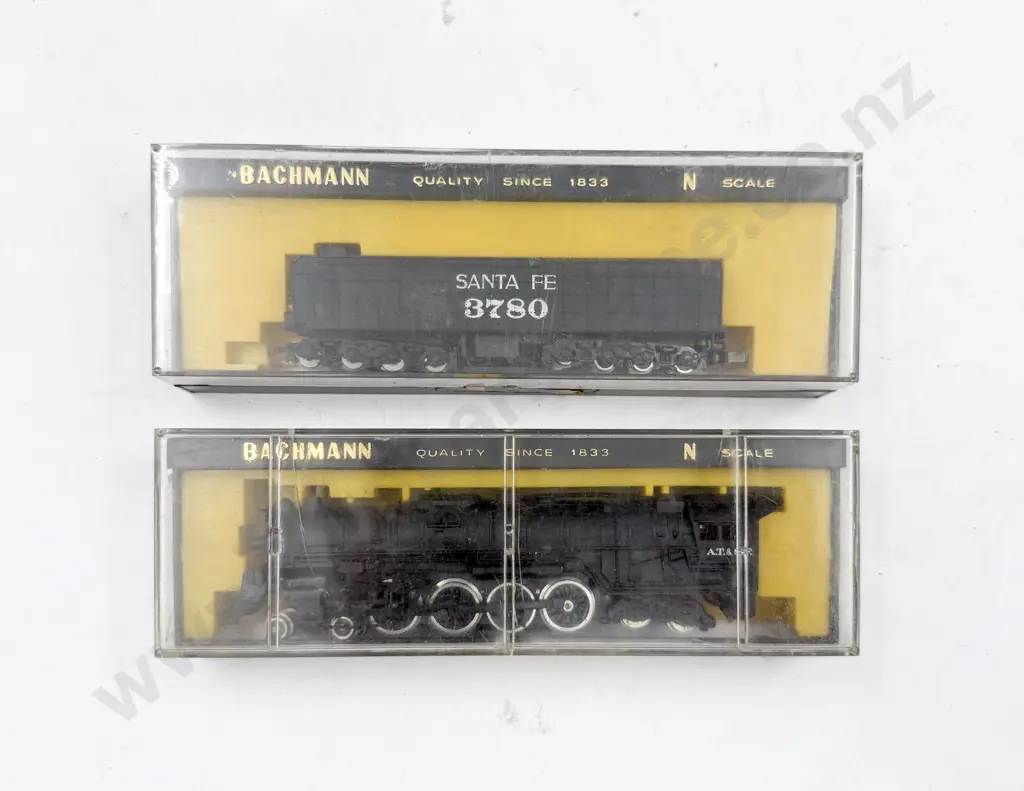 Bachmann N Gauge AT & SF 4-8-4 Locomotive and 52' Tender Santa Fe 3780 Image 1++