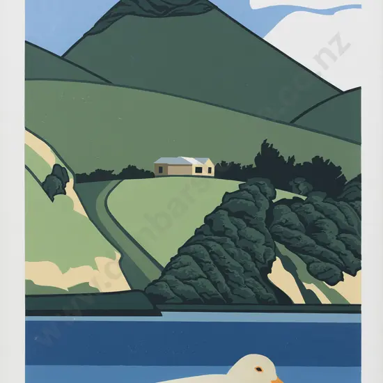 Robin White (b 1946) - White Oystercatcher And Harbour Cone