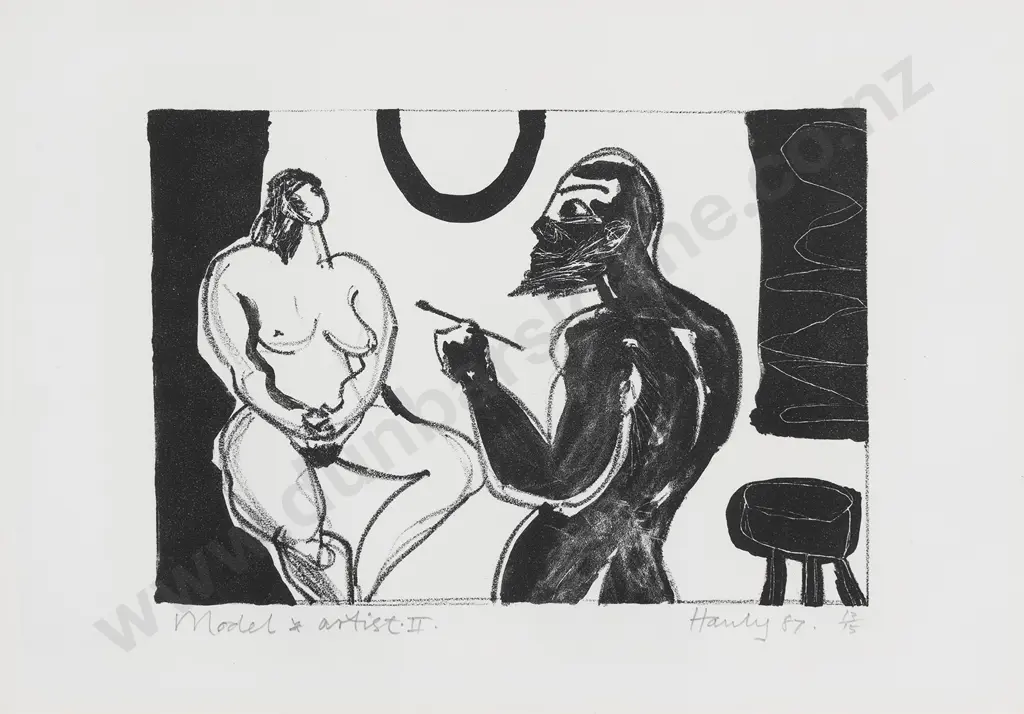 James Patrick (Pat) Hanly (1932 - 2004) - Model & Artist II Image 1++