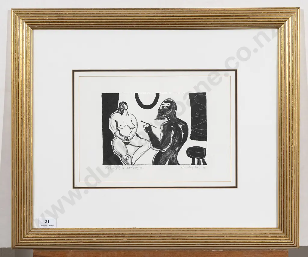 James Patrick (Pat) Hanly (1932 - 2004) - Model & Artist II Image 1++