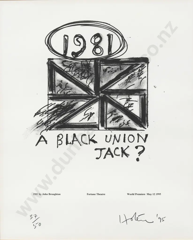 Ralph Hotere (1931 - 2013) - A Black Union Jack? Image 1++