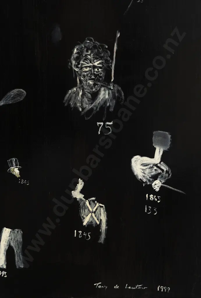 Tony de Lautour (b 1965) - Heads Bodies Mountains Image 1++