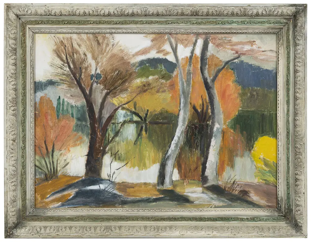 Gwen Knight (1888 - 1974) - Puriri at Eastbourne - Autumn Image 1++