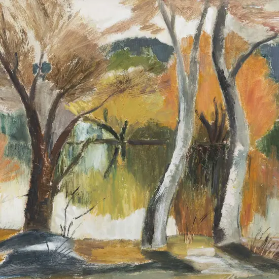 Gwen Knight (1888 - 1974) - Puriri at Eastbourne - Autumn