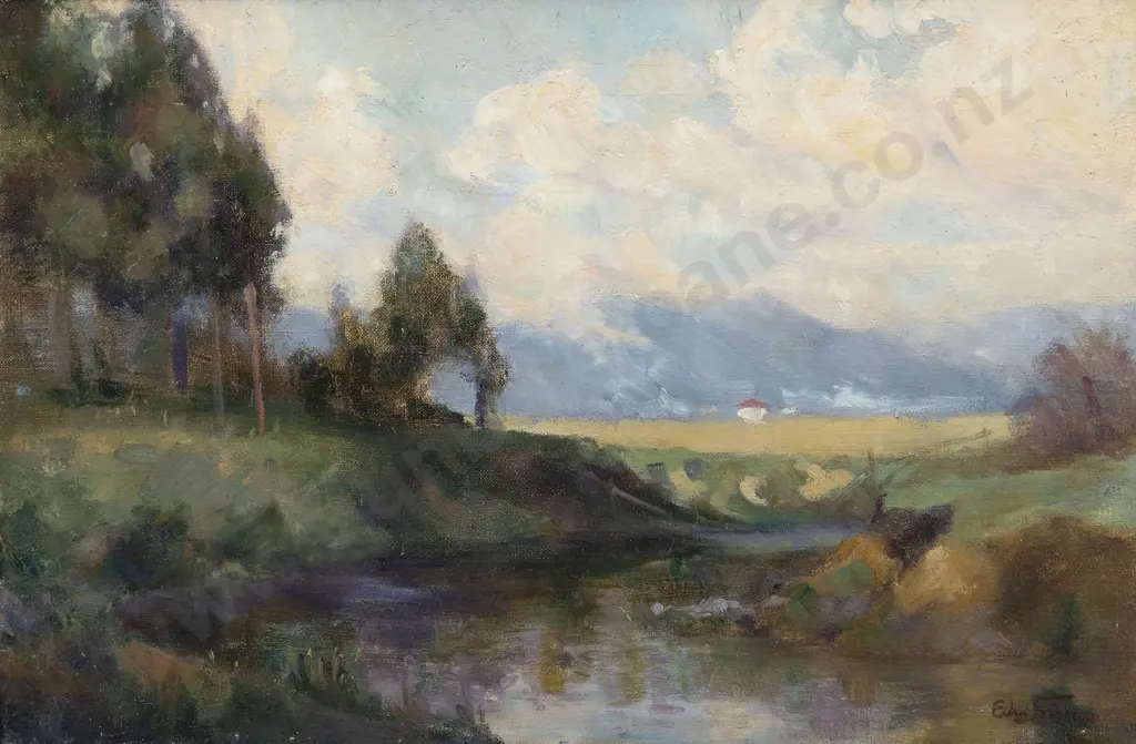 Edward Fristrom (1864 - 1950) - New Zealand Landscape Image 1++